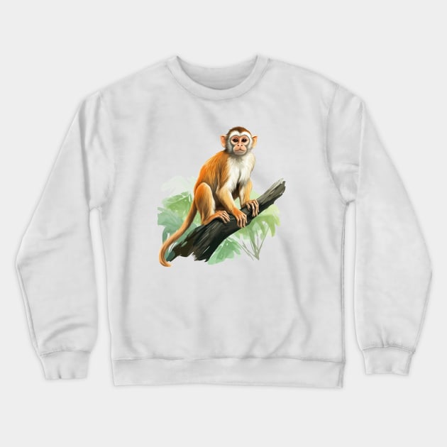Squirrel Monkey Crewneck Sweatshirt by zooleisurelife